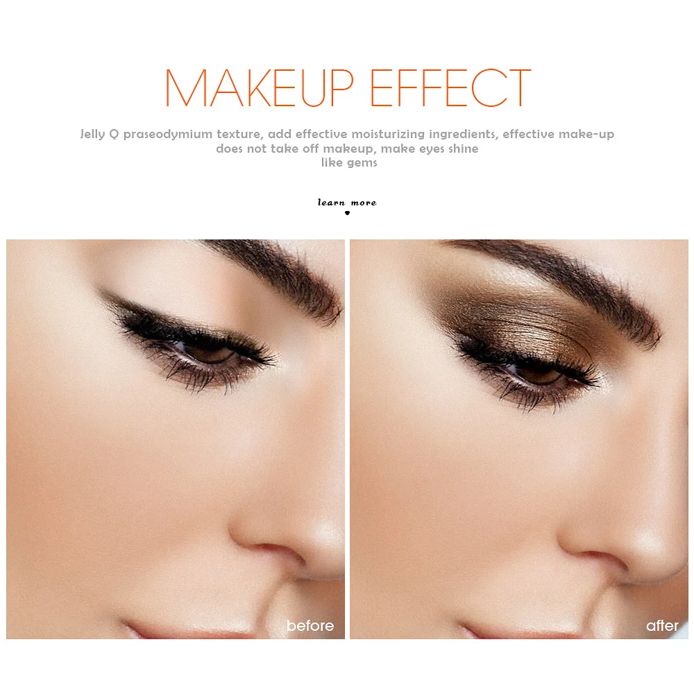 MRC New 6 Colors Bouncing Glitter Eyeshadow Waterproof Long-Lasting Powder Nude Makeup Eye Shadow with Magnetic Package |