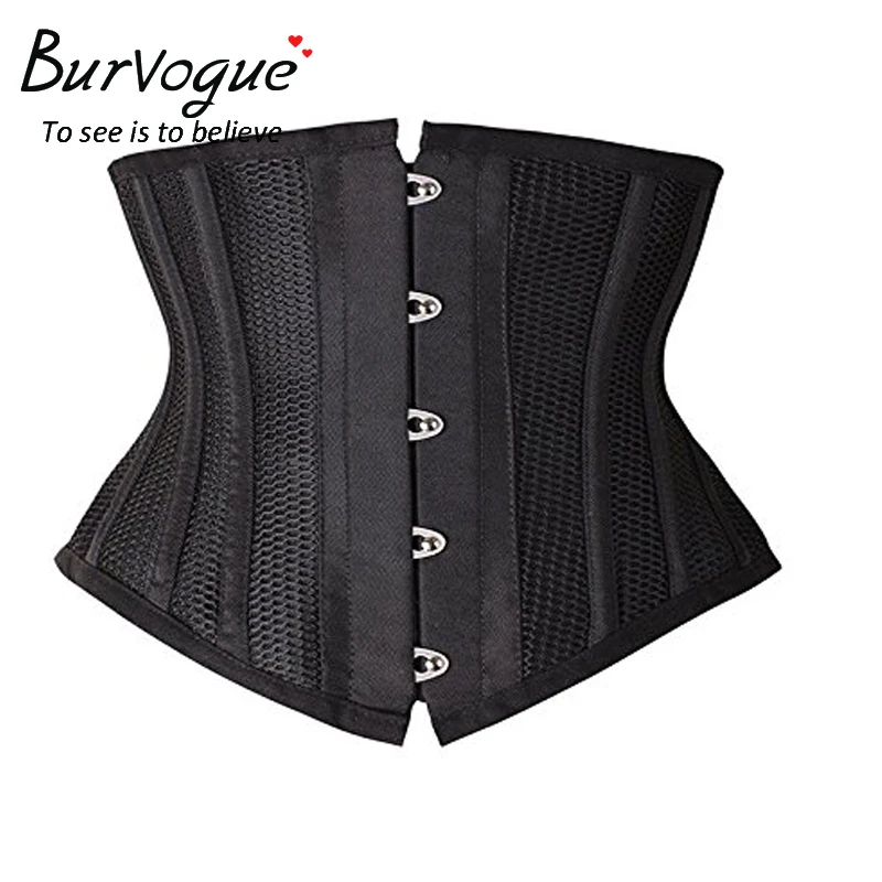 Burvogue, женские дышащие сетчатые корсеты для тренировок, корсеты под грудь и бюстье, корсет для талии, утягивающий корсет