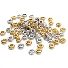 50 шт. 7x3 мм Золотой Серебряный цвет цинковый бусины из металлического сплава круглый рондели разделительные бусины для DIY ювелирных браслетов фурнитура