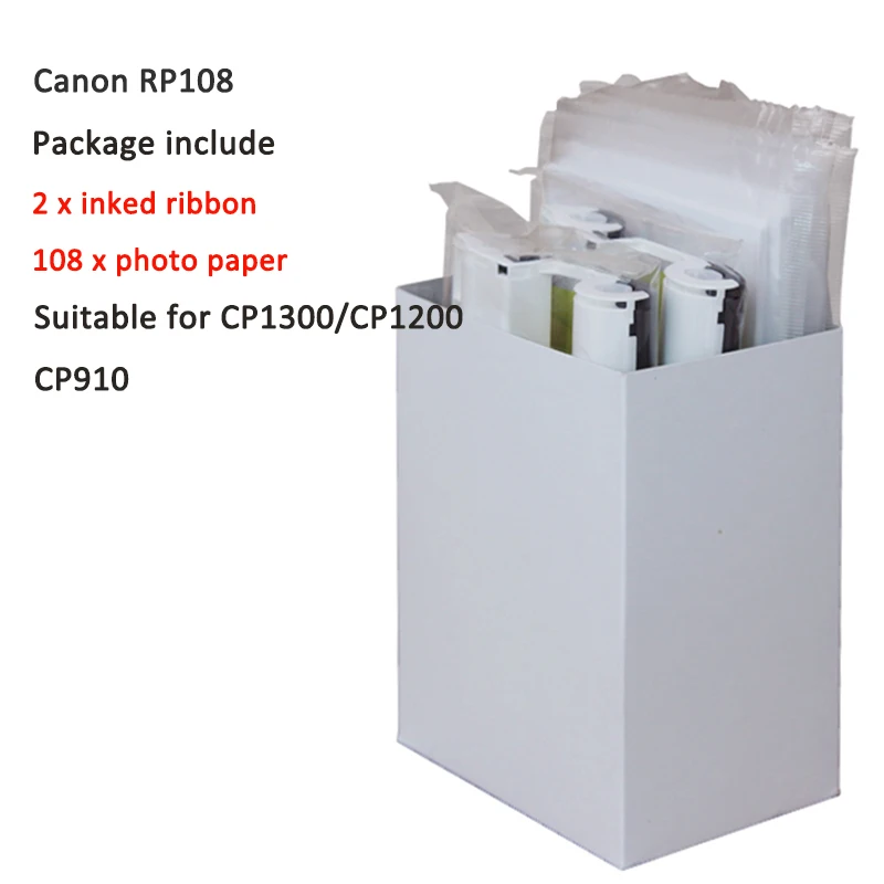Фотобумага для Canon RP108 KP108in KL36 KC36ip CP1300 CP1200 чернильный картридж 3 дюймов 6 дюймов 5 дюймов фотобумага s - Цвет: RP108
