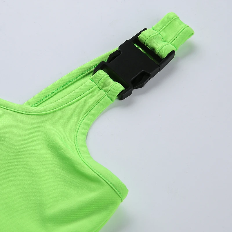 Rapwriter пикантные с открытыми плечами съемная пряжка Топ Хлопок топики женские летний спинки уличная зеленый укороченный Топы