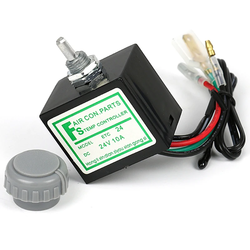 With Sensor For Car Auto A/C Air Conditioner Evaporator Temperature Rotary Switch DC 12V/24V 10A