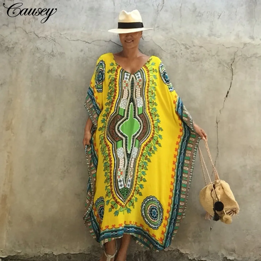 Bloomhawk2018 spring women's dress large size fast selling popular style south American wind printing leisure | Женская одежда
