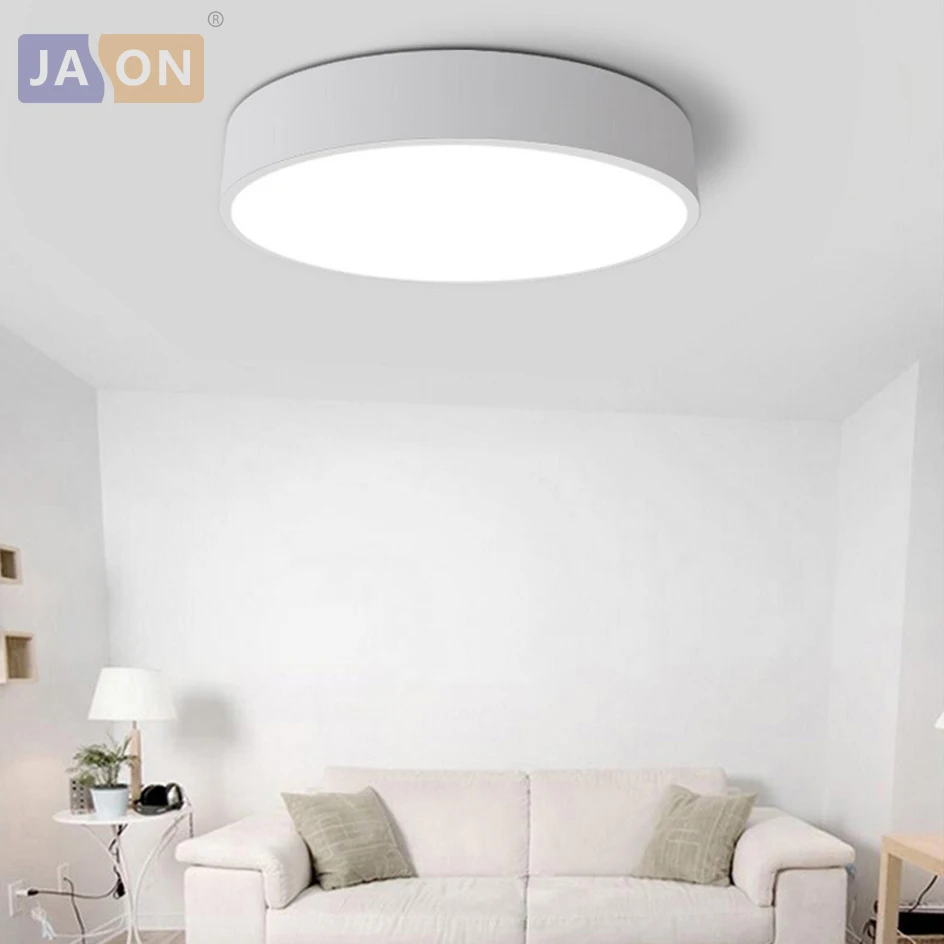 LED Современные Железные Акрил круглый черный, белый цвет 23-100 см Светодиодные Лампы.Светодиодные Светильники.Люстры Потолочные.Светильники Потолочные Светильники.Потолочный Светильник Для Столовой, Фойе и Спальни