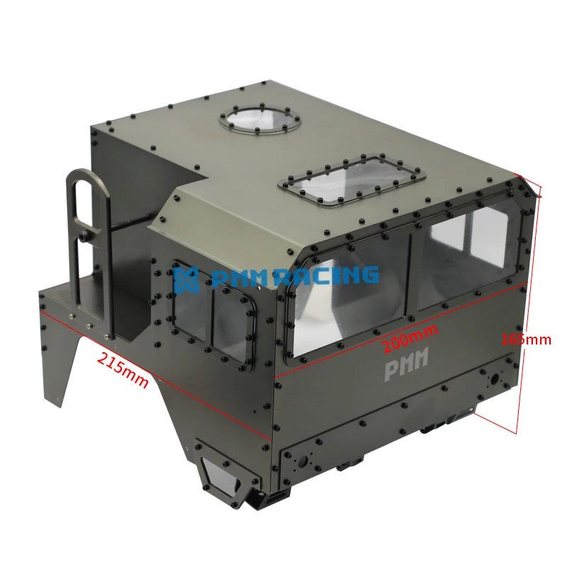 CNC алюминиевый сплав 1/10 RC Crawler DIY военный грузовик внедорожник головка