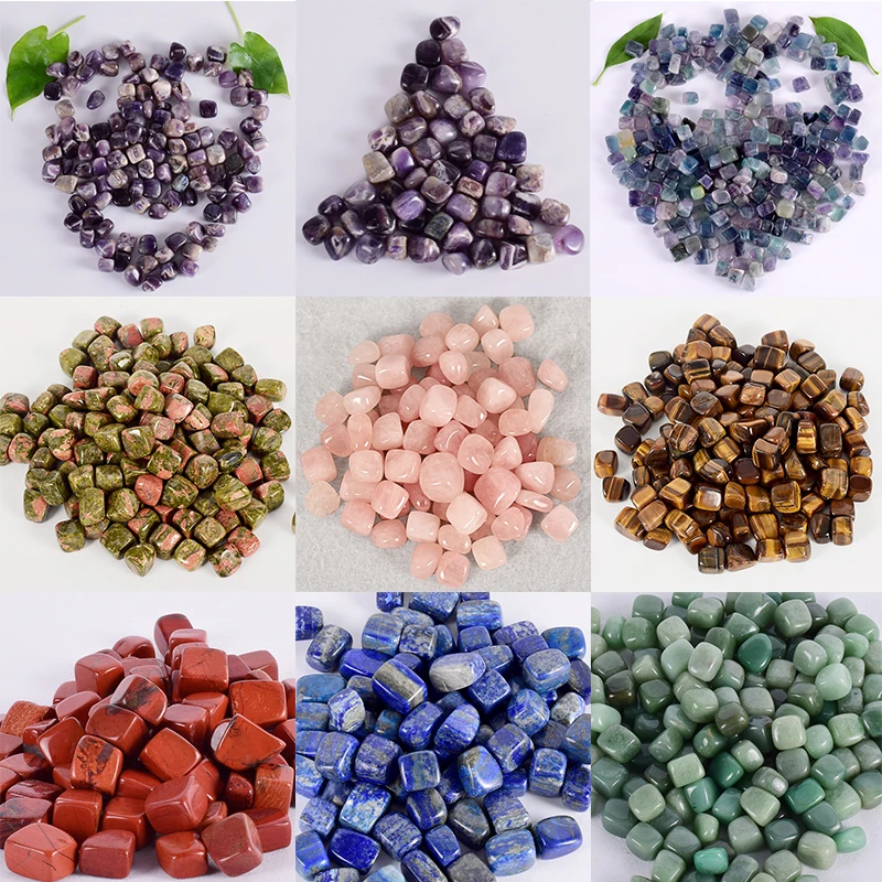 

100g Tumbled Gemstone Irregular Polishing Natural Rock Quartz Jade palm Stone Bead Chip Love Chakra Healing Collection Decor