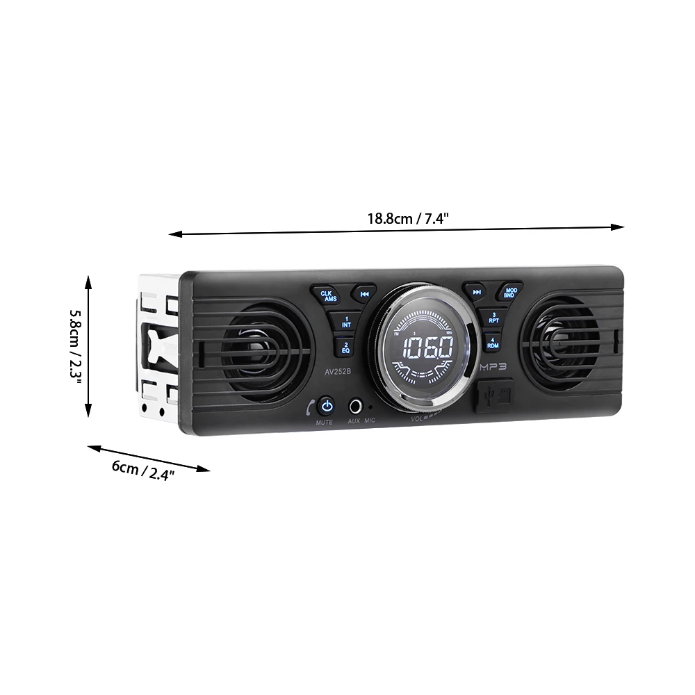 Onever 1 Din Bluetooth автомобильный Радио плеер стерео аудио MP3 Hands free FM модулятор