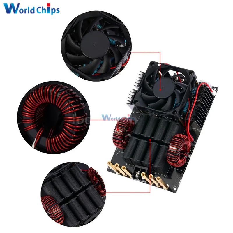 DC 12 40V 50A 1000W 1KW ZVS индукционная нагревательная машина низкого напряжения Модуль