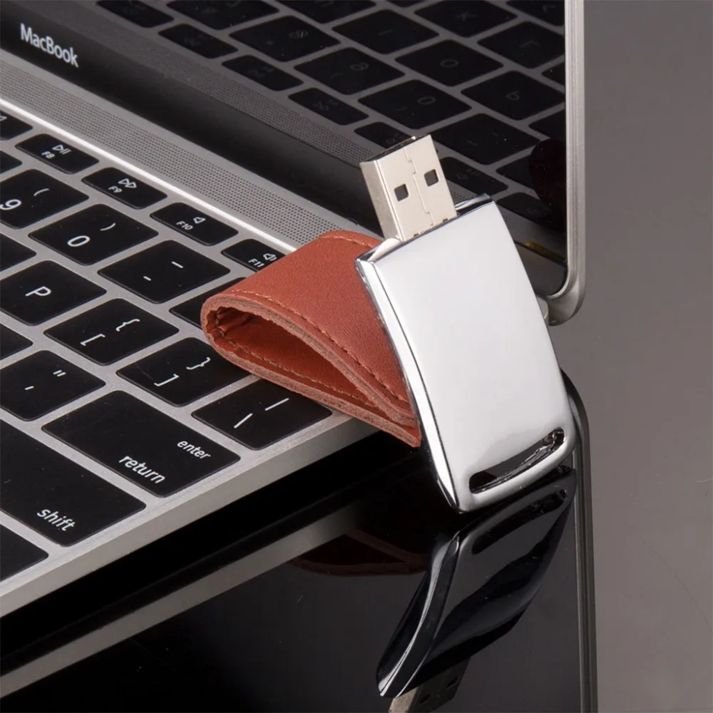 Leather Metal Business Style USB 2.0 Flash Drive 8GB 16GB 32GB 64GB 128GB Lanyard U Pen Driver | Компьютеры и офис