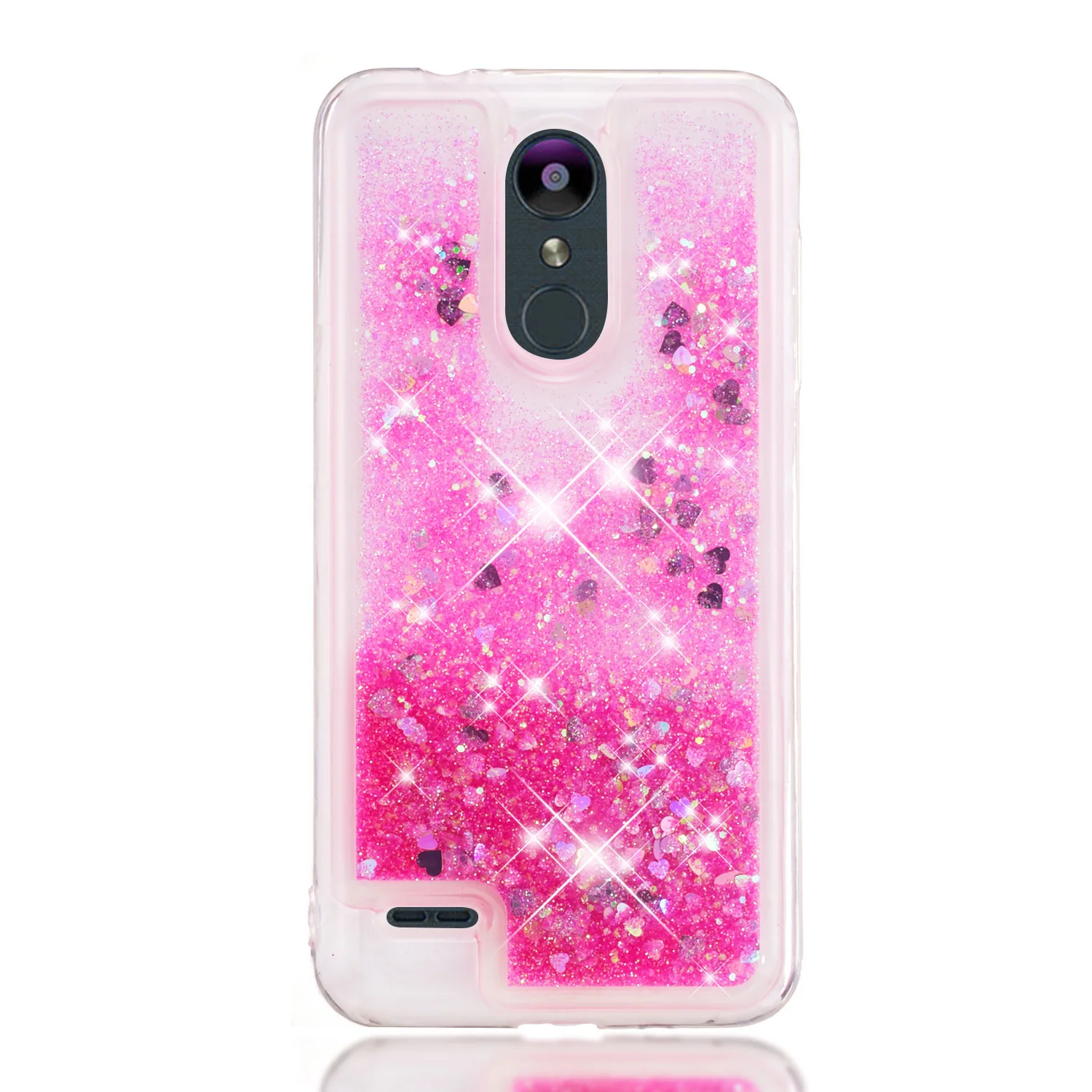 Pink Симпатичные Bling чехол LG K9 блеск динамичный, жидкий песок бампера LMX210NMW LGK9 Мягкая силиконовая задняя LG случаях K 9 телефон принципиально - Цвет: Pink