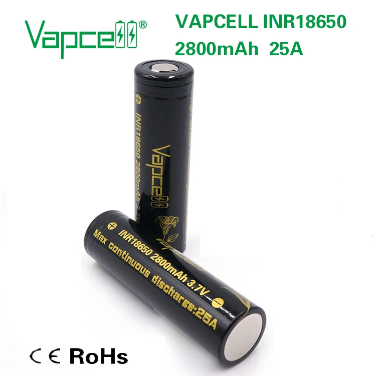12 шт. VAPCELL INR 18650 Батарея 2800 мАч 25A переупаковка VTC5D литиевая аккумуляторная батарея