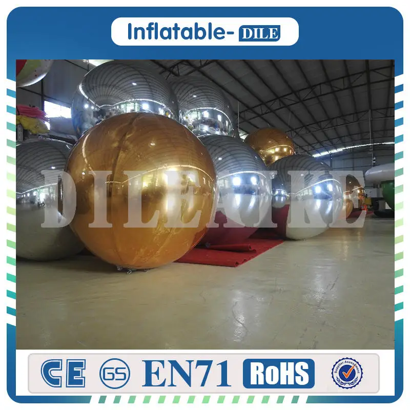 Бесплатная доставка 1 0 м диаметр плавающий ПВХ Серебряный Хром светоотражающий