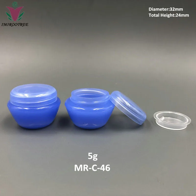 50 шт. 5g Пластик в форме гриба пустой контейнер для крема лица макияж Jar горшок
