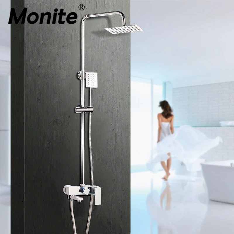 Прочный латунный смеситель для душа ванной комнаты Monite смесители ванны