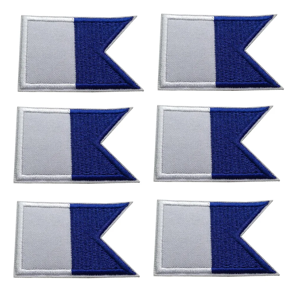 2/6/12PCS Scuba Diving Flag Embroidered Patch Iron On Patches Backpack Bag Flag Patch 6*4CM - Цвет: 6PC