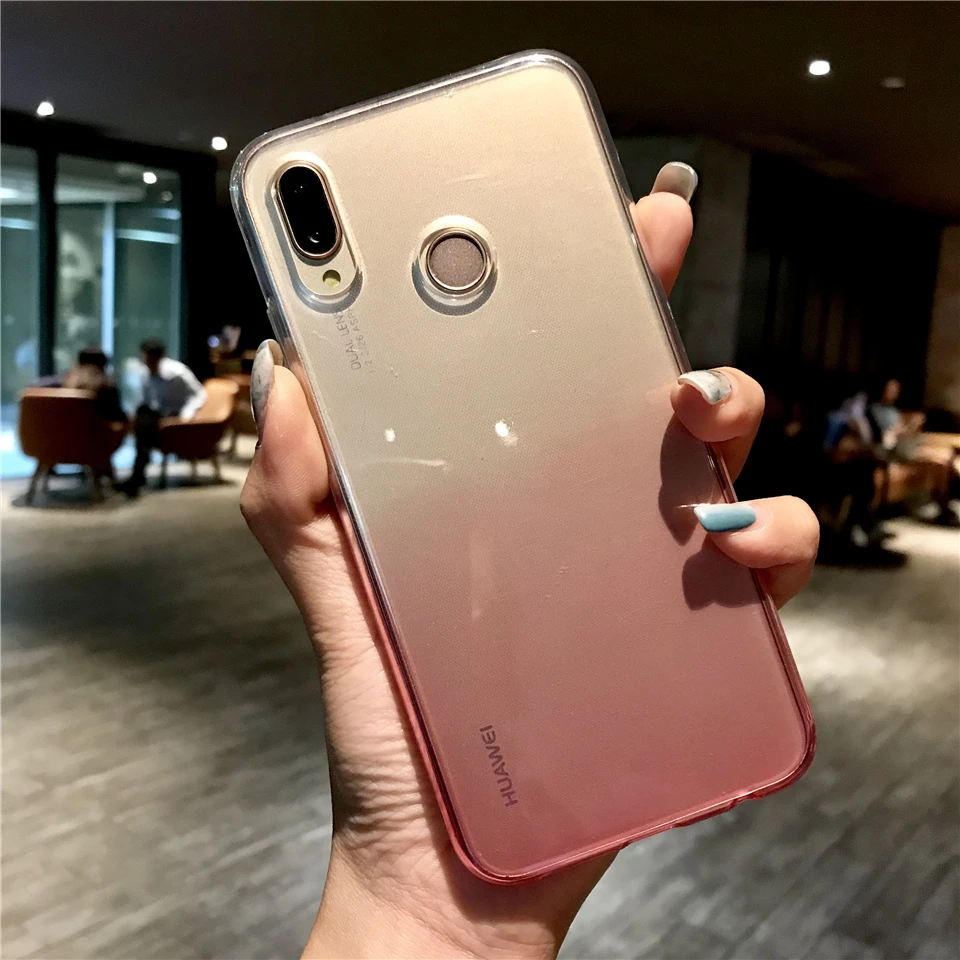 Цветной Радужный ТПУ чехол для телефона Huawei P20 Lite P10 Mate 20 Pro 10 9 Nova 3 4 Honor 8X 7X 6X 7A 6A 5A 7C 8