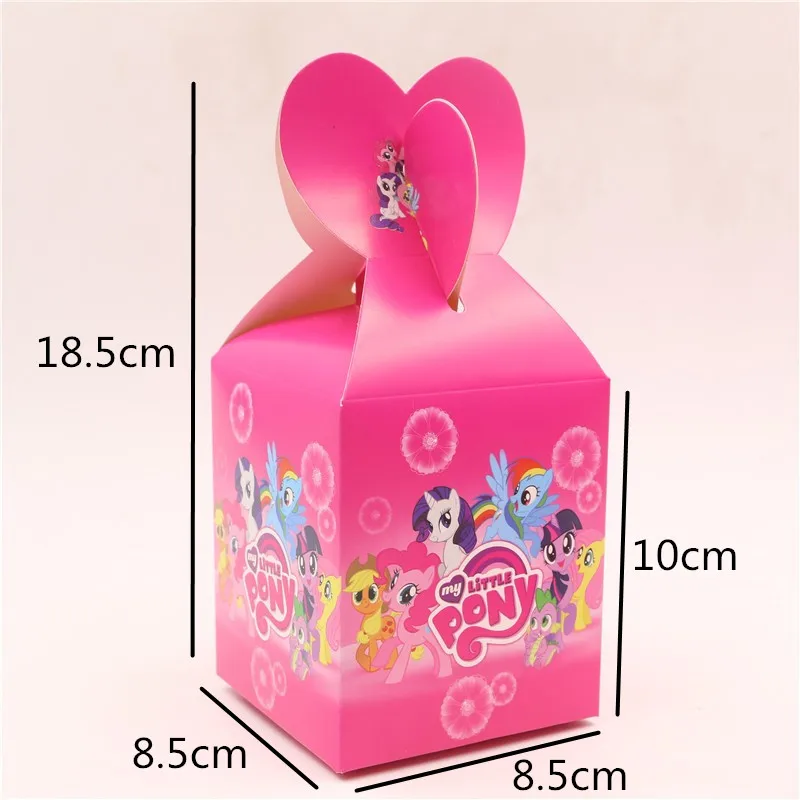 6 шт./лот новые бумажные сумки с рисунком из мультфильма Мой Маленький Пони