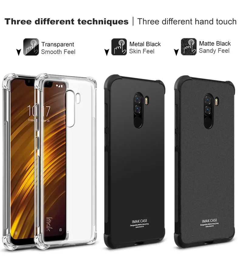 IMAK подушка безопасности окруженная защита противоударный чехол для Pocophone F1 MI9 M9 SE прозрачный мягкий ТПУ чехол для Redmi 5 Plus 6 6A 7A Pro 9T