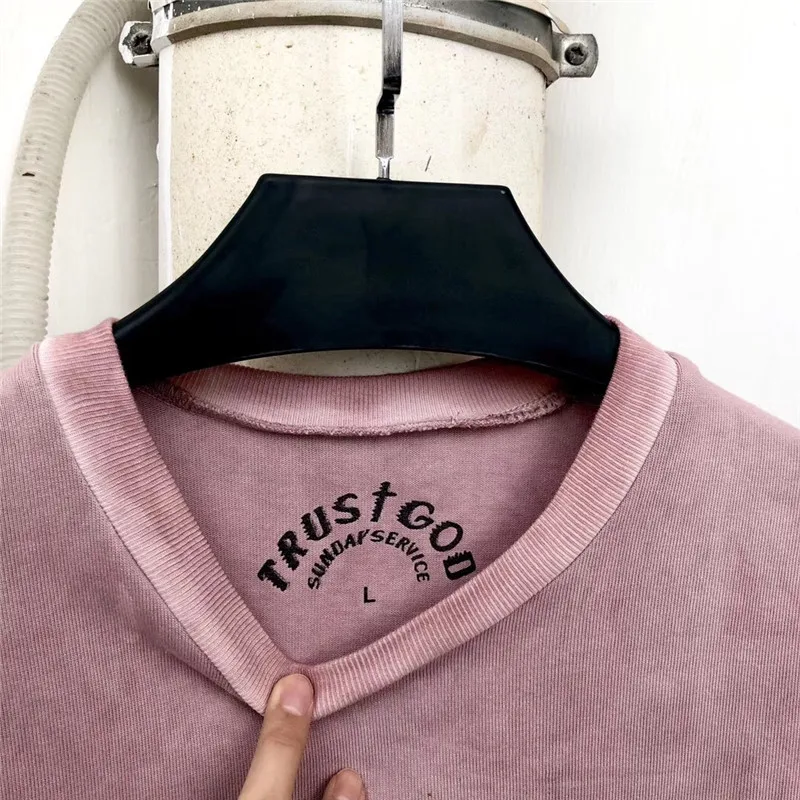 19SS Kanye West футболки с изображением воскресенья сервис Святого Духа CPFM Топ Футболка