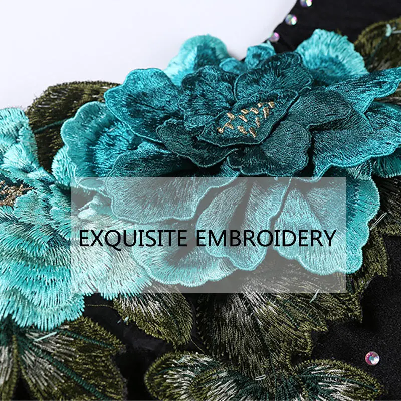 Изысканные юбки с вышивкой для женщин современный вальс танцевальные конкурсные