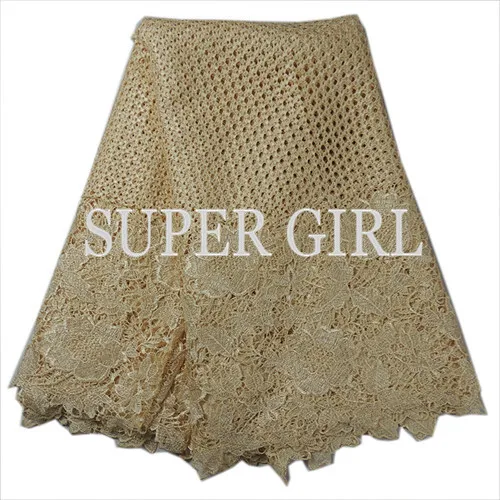 Бесплатная доставка Африканская Чистая кружевная ткань с камнями Хлопок Вышивка