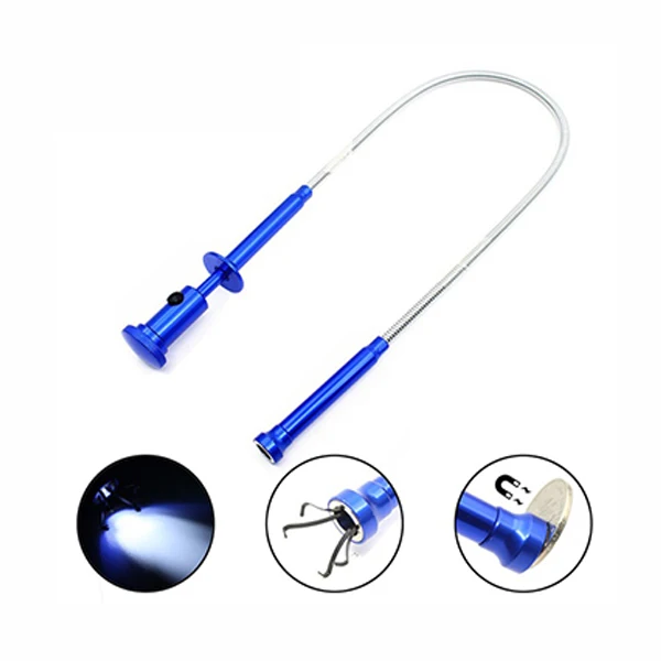 Гибкий инструмент для захвата (магнит + 4 коготь светодиодный светильник)