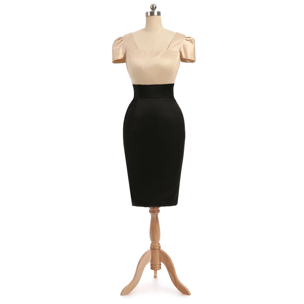 Черные платья для мамы и дочки облегающее платье до колена с кофтой Летние