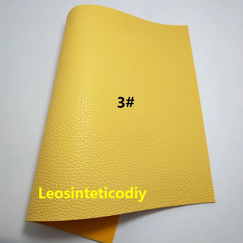 1PC 21X29CM Synthetic Letaher Cuero Sintetico Thick Lichi Grain PU Leather with Color Backing For Making Bows Accessories 8S40A | Дом и сад