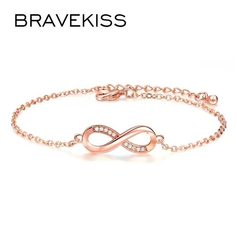 Браслет с буквами бесконечности BRAVEKISS Initial для женщин лучший друг дружба