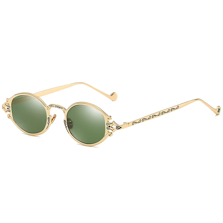 C6 green lens F. J4Z модные панк Солнцезащитные очки для женщин модные крутые винтажные мужские овальные очки для глаз женские защитные очки Oculos De Sol UV400 - Цвет линз: C6 green lens