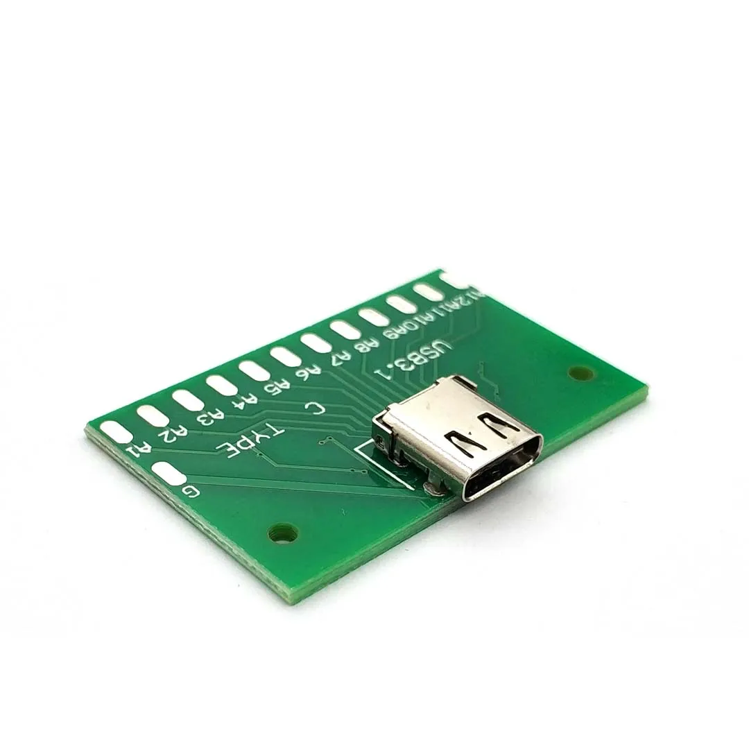 USB 3 1 Type C разъем 24P 24Pin гнездо PCB адаптер сварочный тест Схема платы|Запасные части|