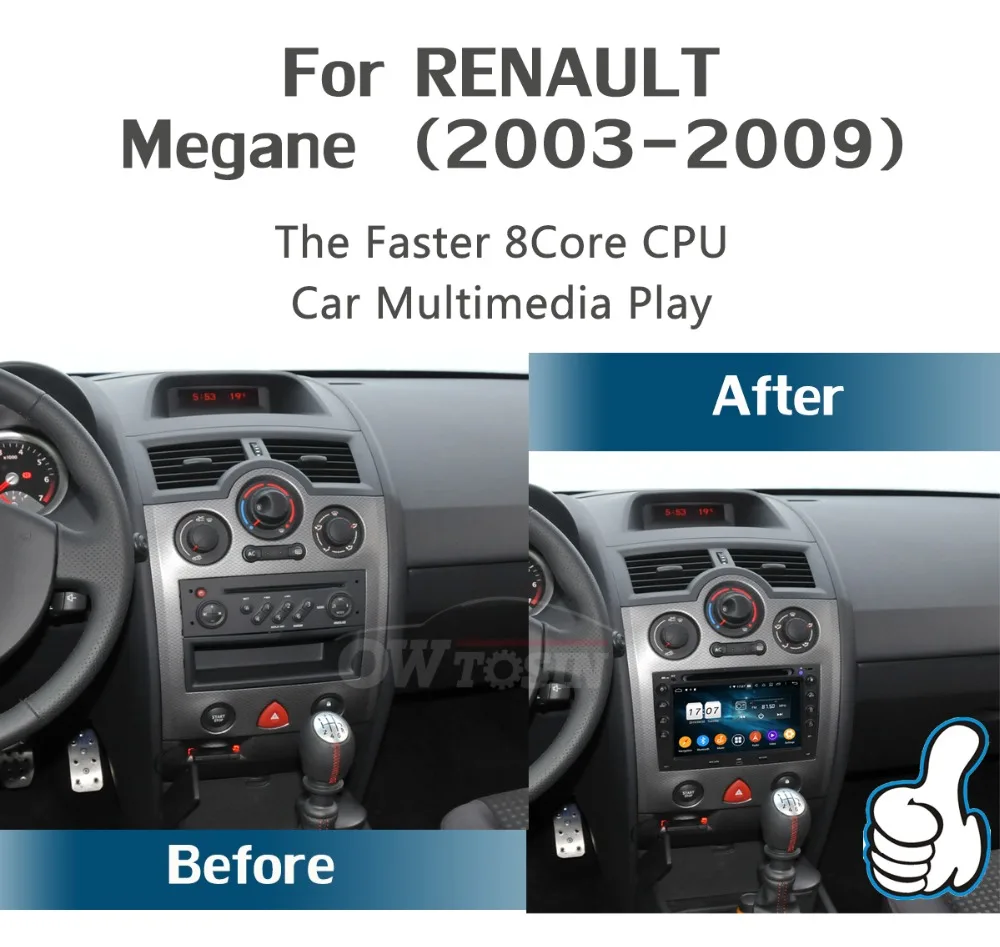 " ips 8 ядерный 4G+ 64G Android 9,0 автомобильный dvd-плеер для Renault Megane 2 ii 2003 2004 2005 2006 2007 2008 2009 CarPlay мультимедиа