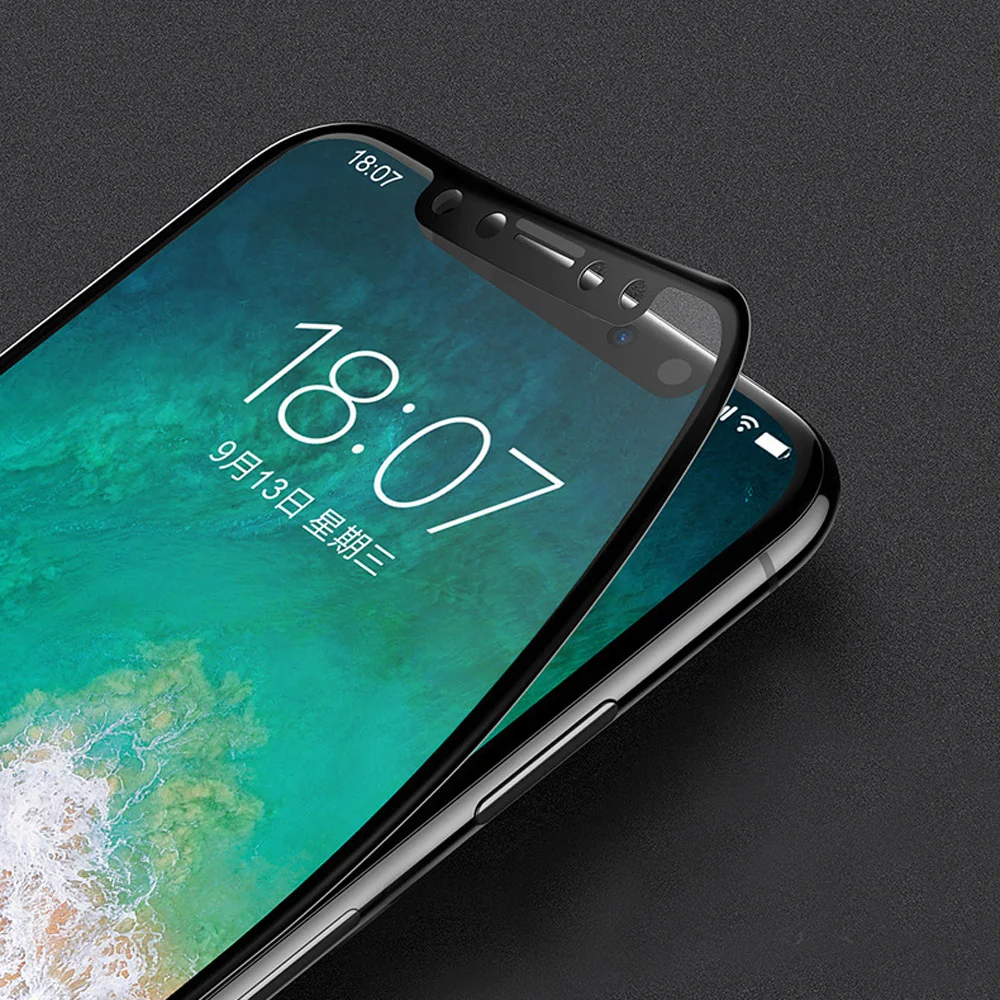 3D мягкий край Полное покрытие 9H закаленное стекло Защита экрана против царапин