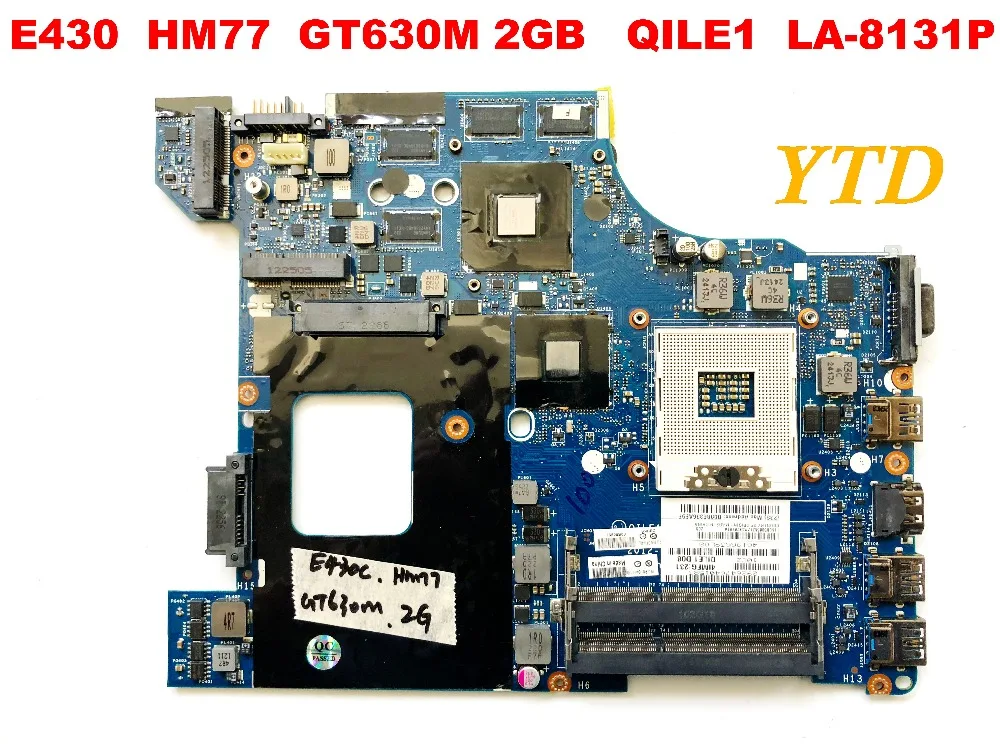 Original for Lenovo  E430 laptop motherboard E430  HM77  GF630M 2GB   QILE1  LA-8131P  tested good free shipping