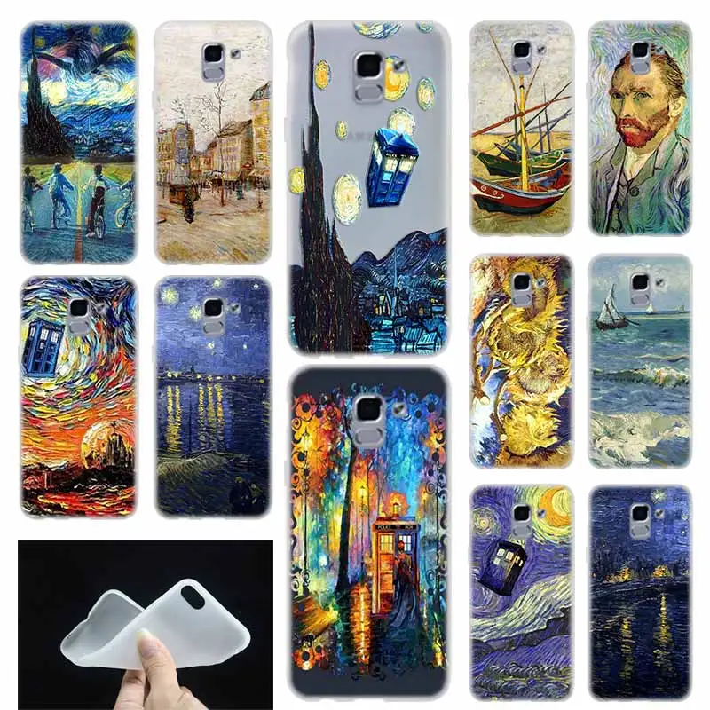 Мягкий чехол для Samsung Galaxy J6 J8 J3 J5 J7 J4 Plus 2018 2016 2017 EU Prime Pro Ace van gogh кружка vincent who