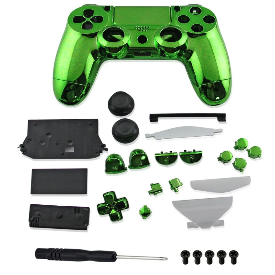 PS4 полный комплект корпус кнопки крышка хромированный чехол для PlayStation 4 DualShock
