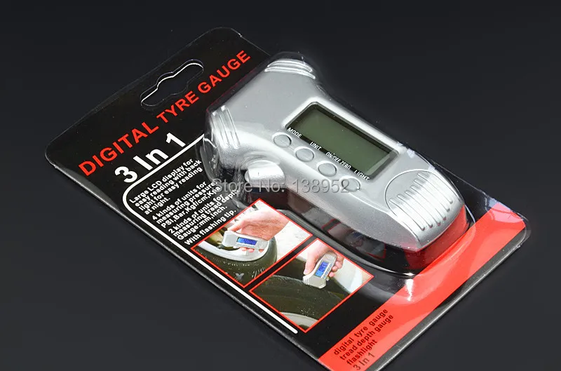 3 в 1 цифровой инструмент для шин давление/протектор глубиномер с светильник