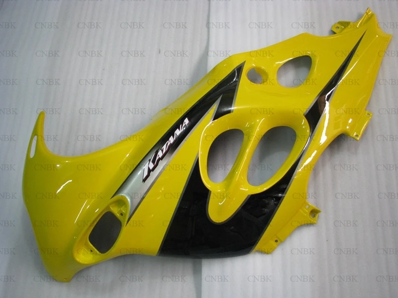 Комплект обтекателей для GSX 600F 1998 - 2006 Katana Suzuki GSX600F 05 06 желто-черный мотоциклетный
