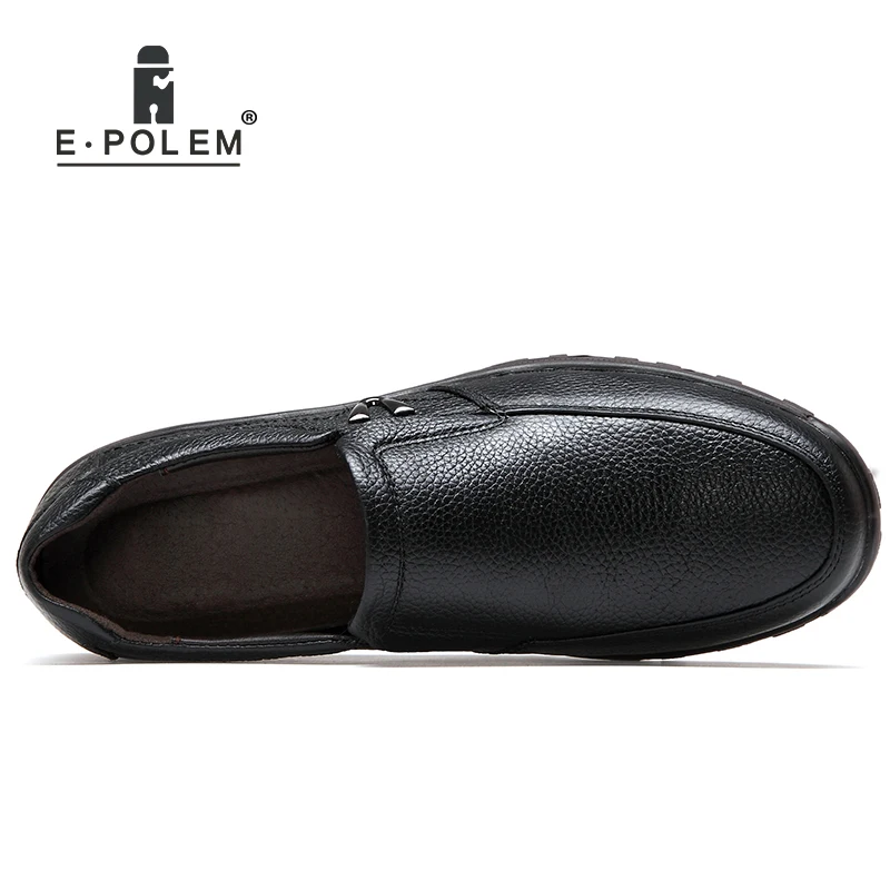 New Fashion England Style Slip-On Leather Casual Shoes 2017 Autumn Winter Breathable Genuine Men | Обувь
