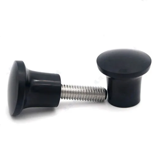 2pcs M6 Mushroom type Knob bakelite Round head handle Plastic heads screw 304 stainless steel 10mm-60mm Length |