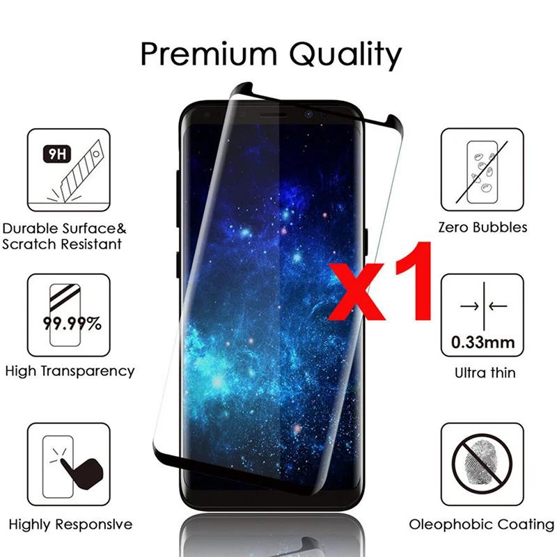 Для samsung Galaxy S9 S8 Plus, Защитное стекло для экрана, полный клей, закаленное стекло, защитная пленка, чехол
