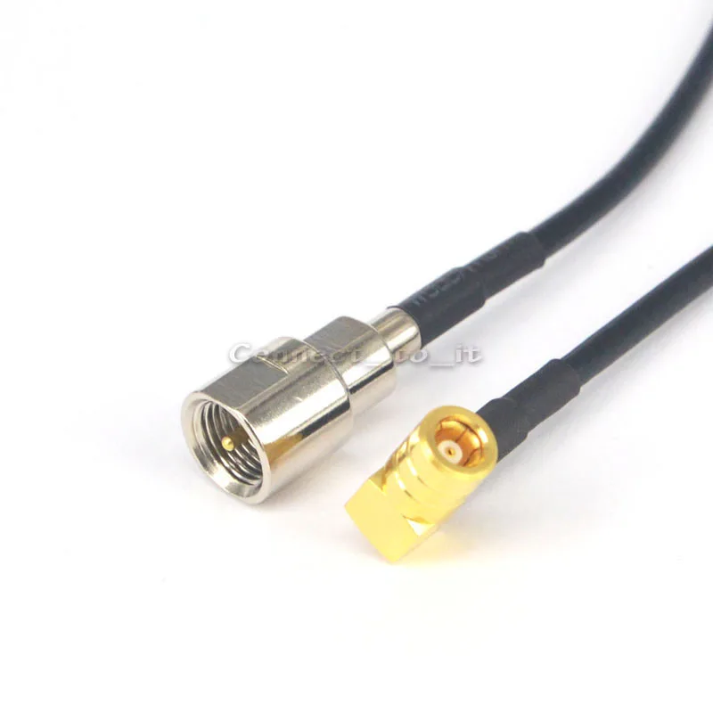 RF Coax SMB Женский правый угол к FME Мужской коаксиальный адаптер Pigtail Соединительный