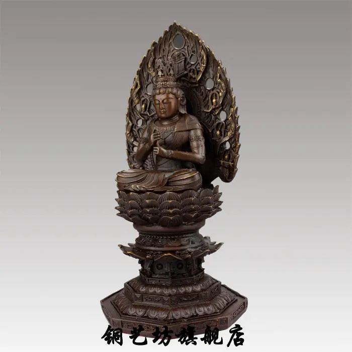 SS 10 &quotКитай Тибет Медь Бронза Буддизм Будда Шакьямуни Сидеть Статуя Скульптура |