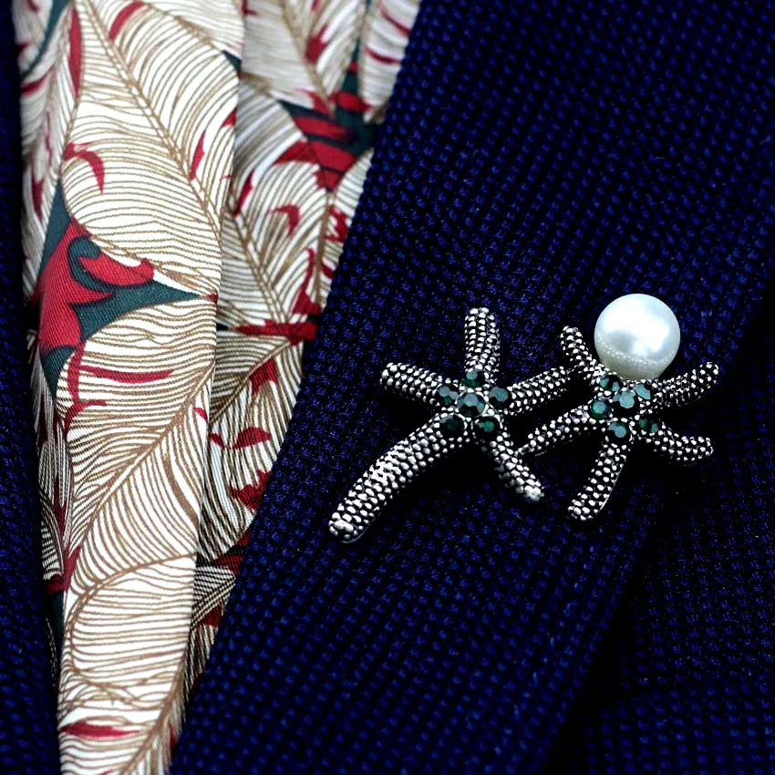 

Anslow Top Quality Original Design Vintage Retro Starfish Brooch Pin For Women Men Female Coat Suit Dress Jewelry Accessories