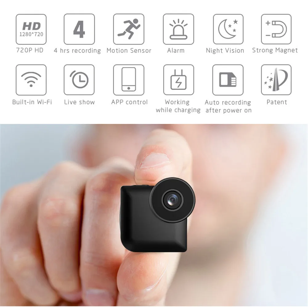 Camsoy C3 Wifi мини камера микро беспроводная IP управление 720P HD мини видео рекордер ночная версия датчик движения камера Мини Wifi