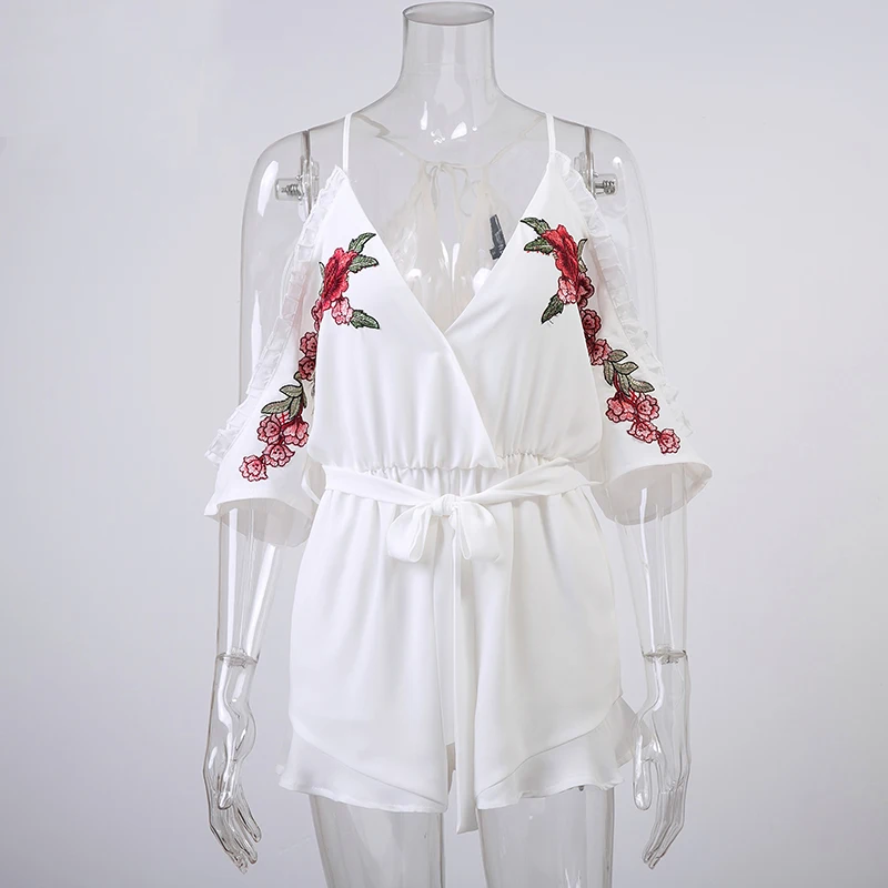 Maylina 2018 спинки Для женщин Playsuit спагетти с плеча v образным вырезом пикантные