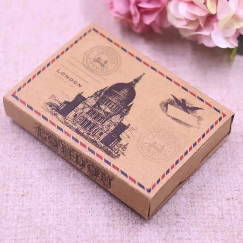 2018 30pcs DIY Vintage Paper Gift Box 10Designs New NoveltyParis/England/USA Designs White /Kraft Box/Case packaging box | Дом и сад