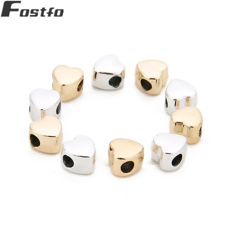 Бусины сердца из металлического сплава 12 шт./лот 7 мм|Бусины| |