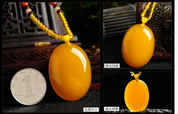 Natural Yellow Pendant Atmosphere Men &amp Women High - grade Bead Necklace | Pendants