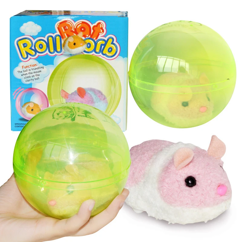 Электрический робот хомяк мяч плюшевый игрушка прокрутка привлечь ребенка